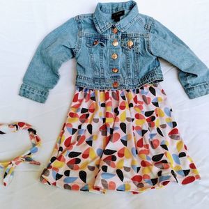 Girls Multi-colored Heart Dress Outfit